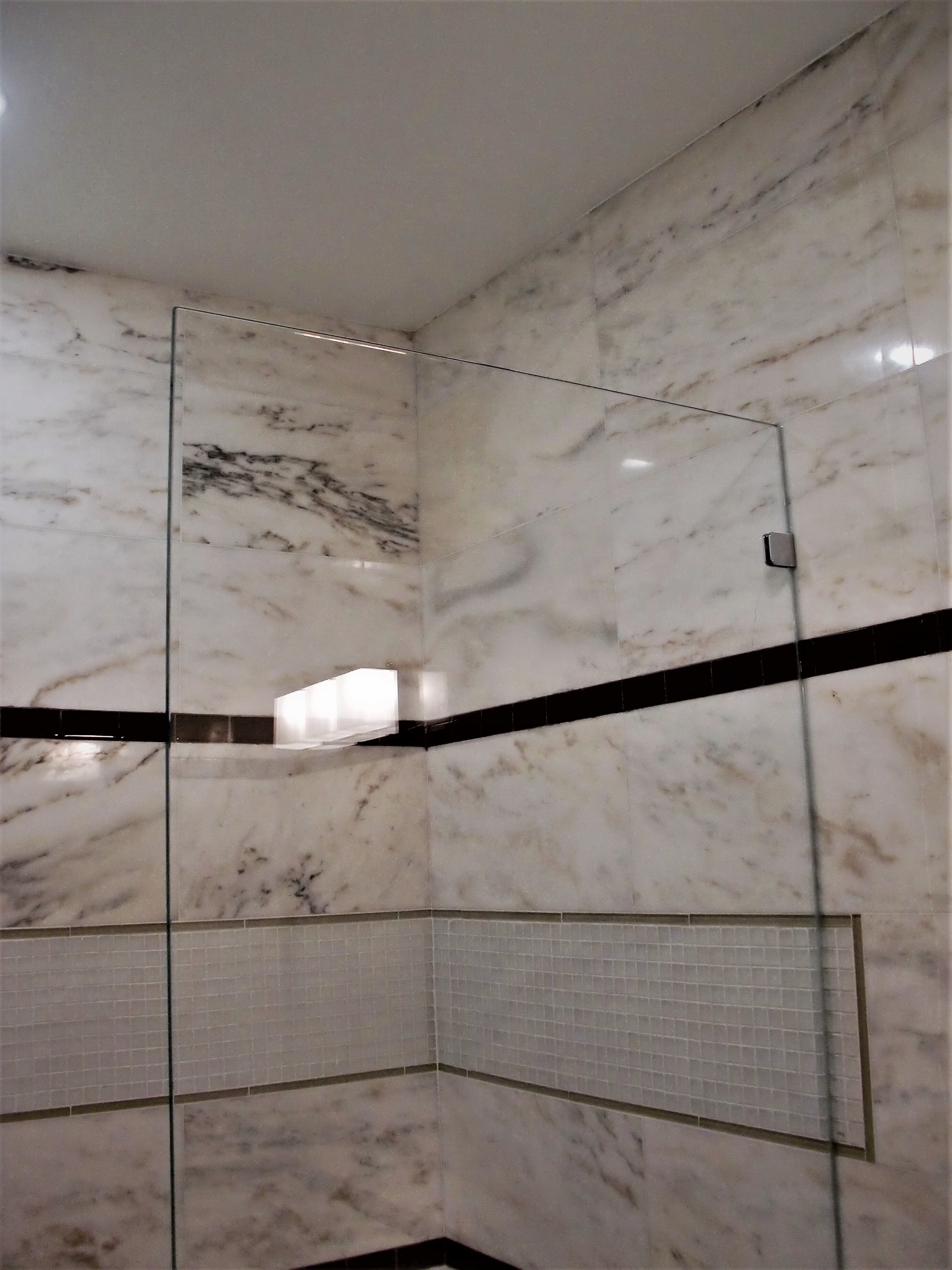 shower wall, natural stone