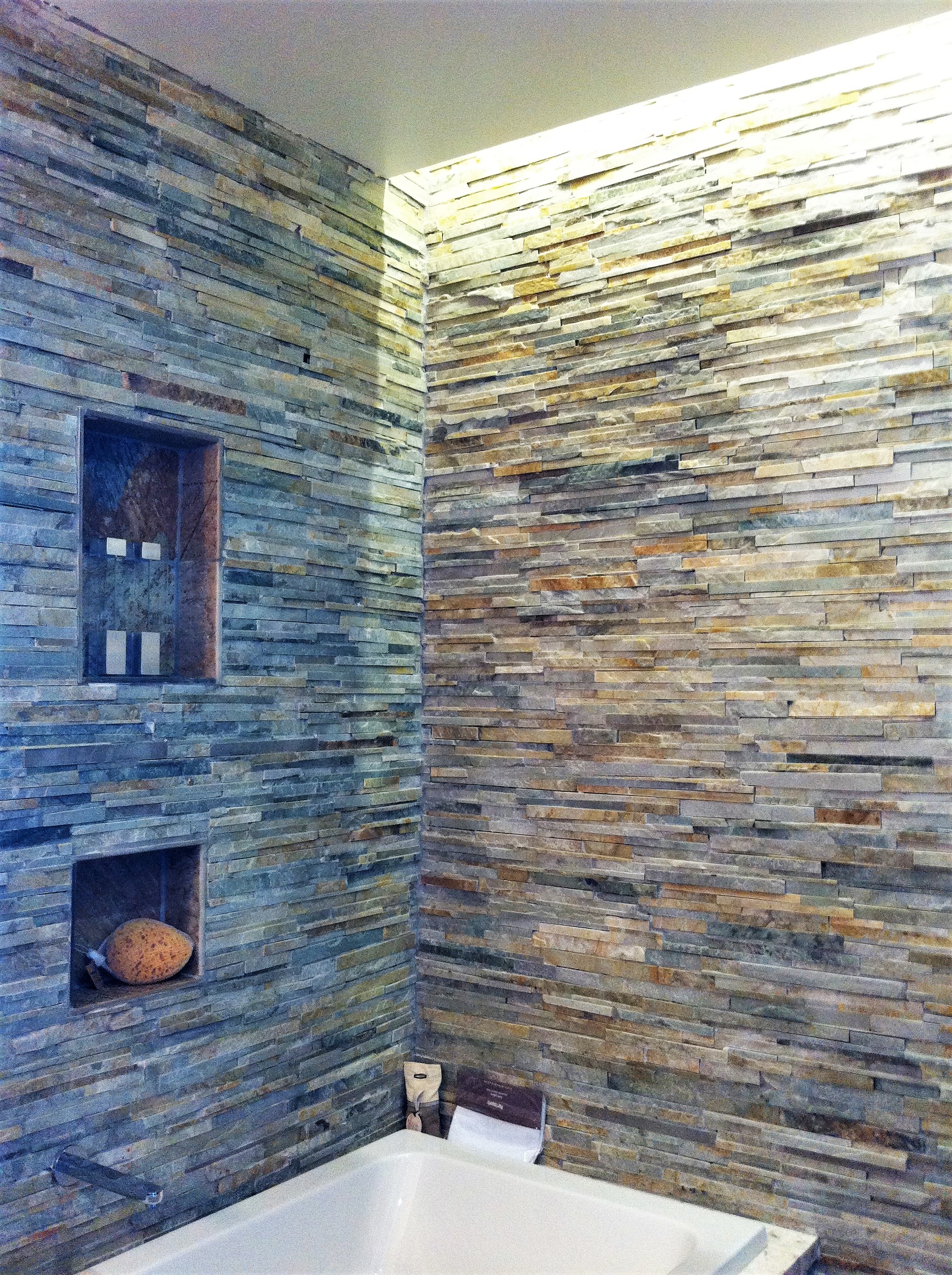 unique shower design, niche