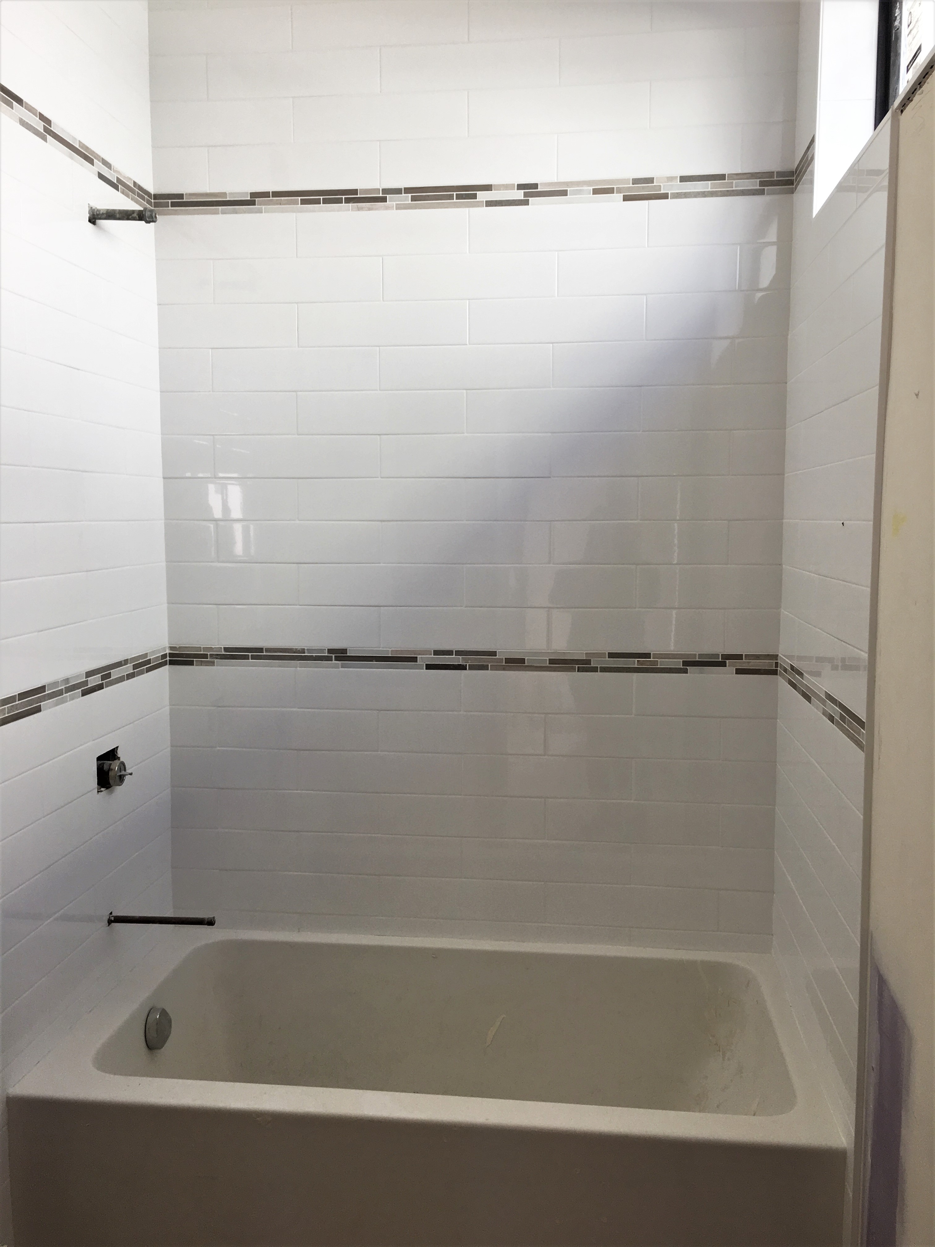 shower wall tile, mosaic