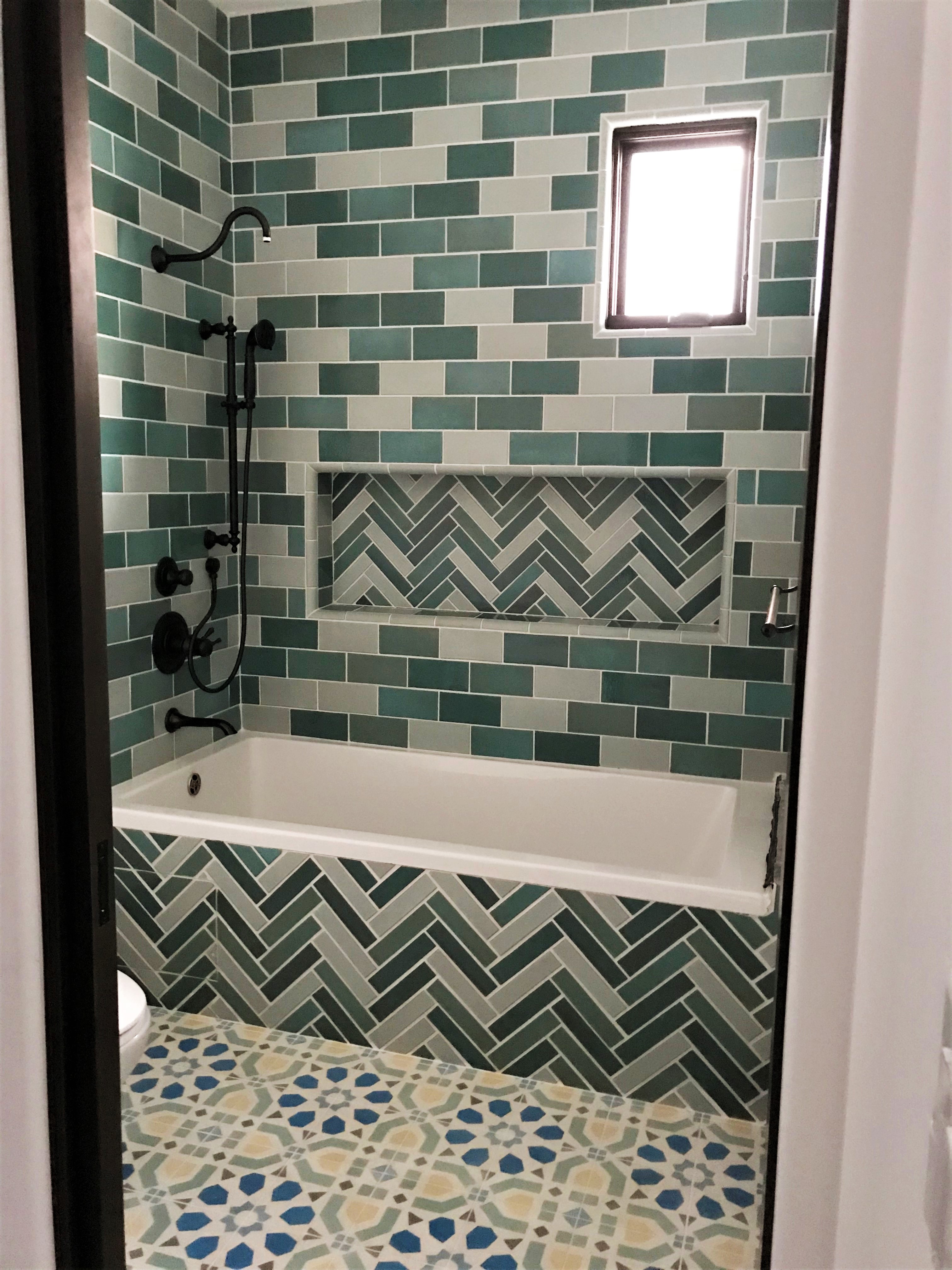 Spanish style tile, wall and floor design