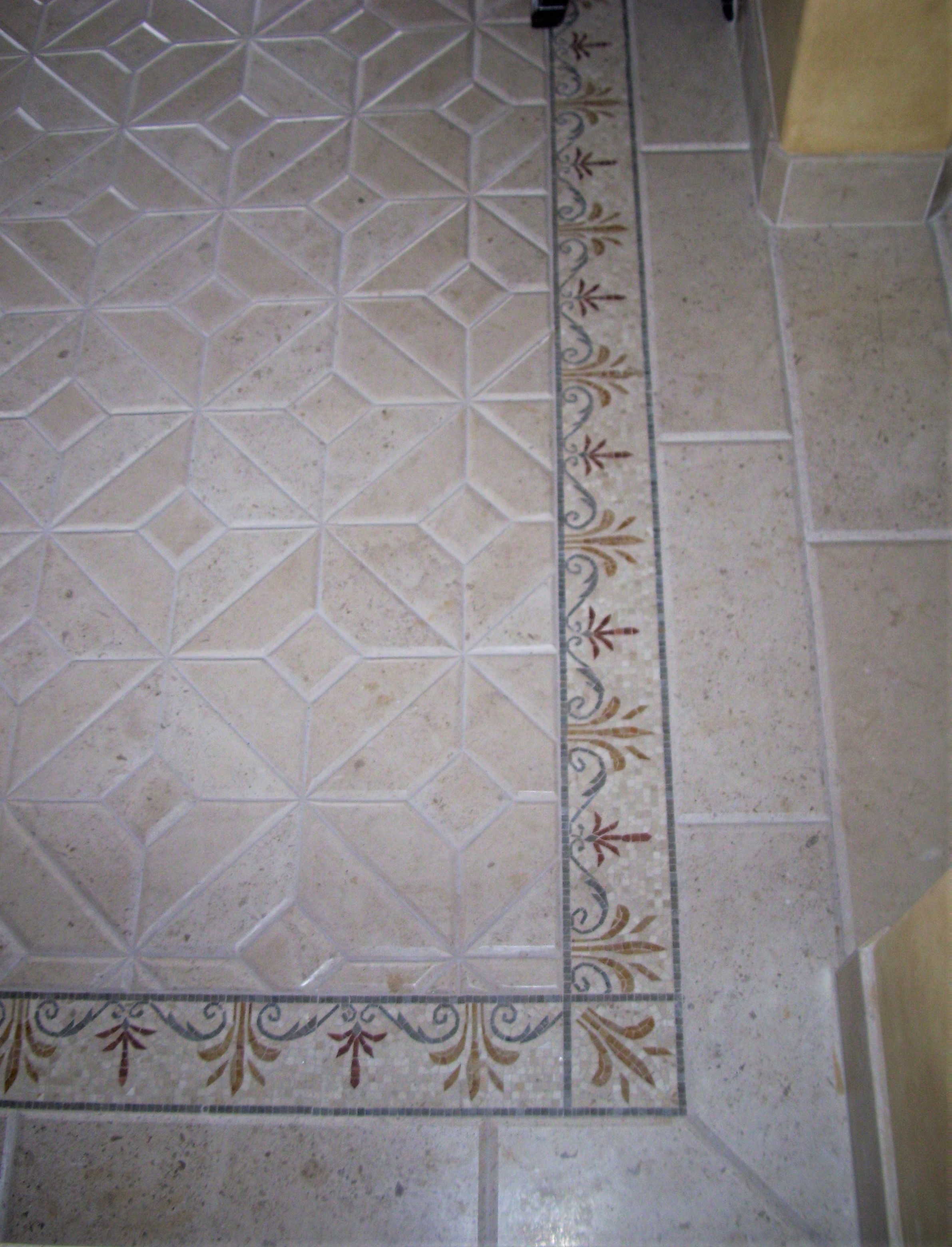 custom design, floor, natural stone, mosaic