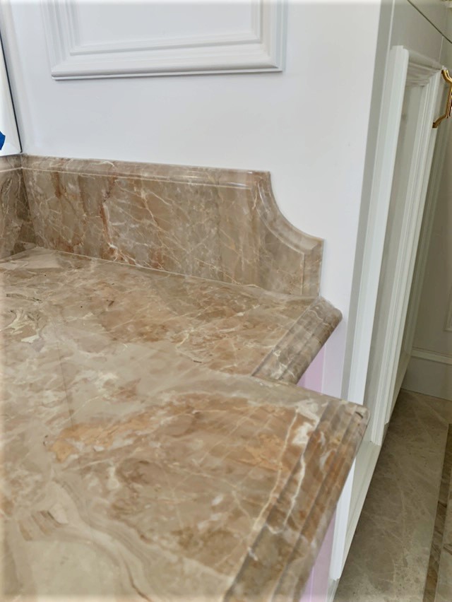 counter top and back splash edge detail