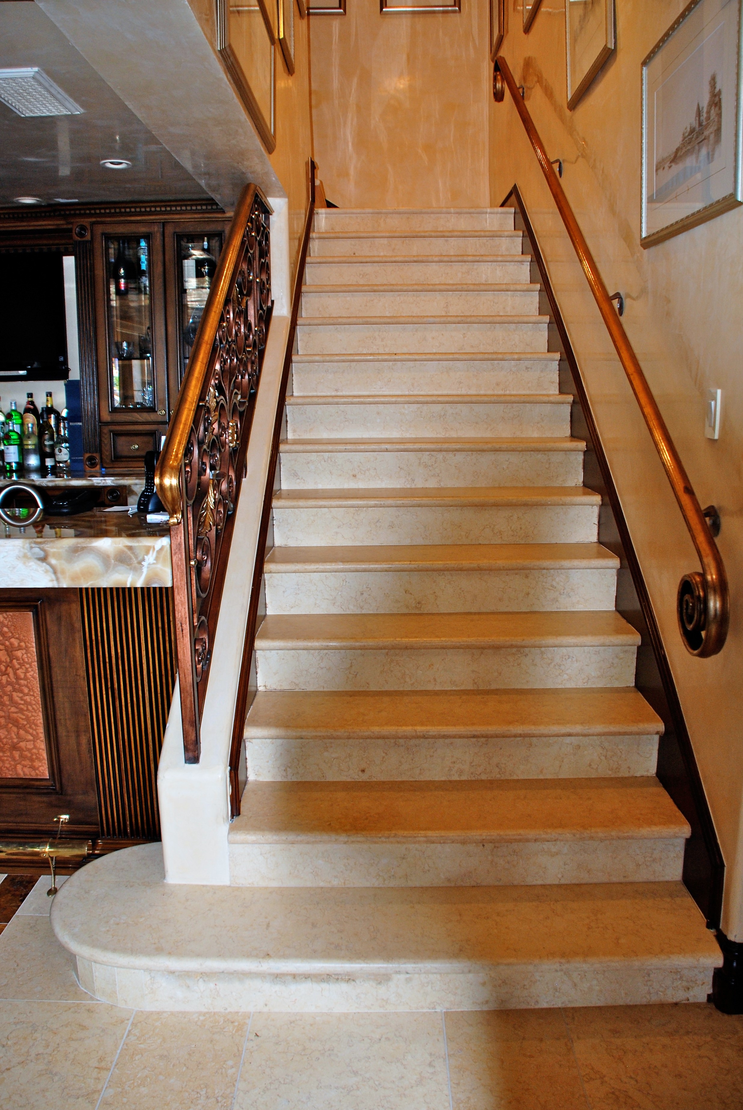 natural stone stair case, custom work,