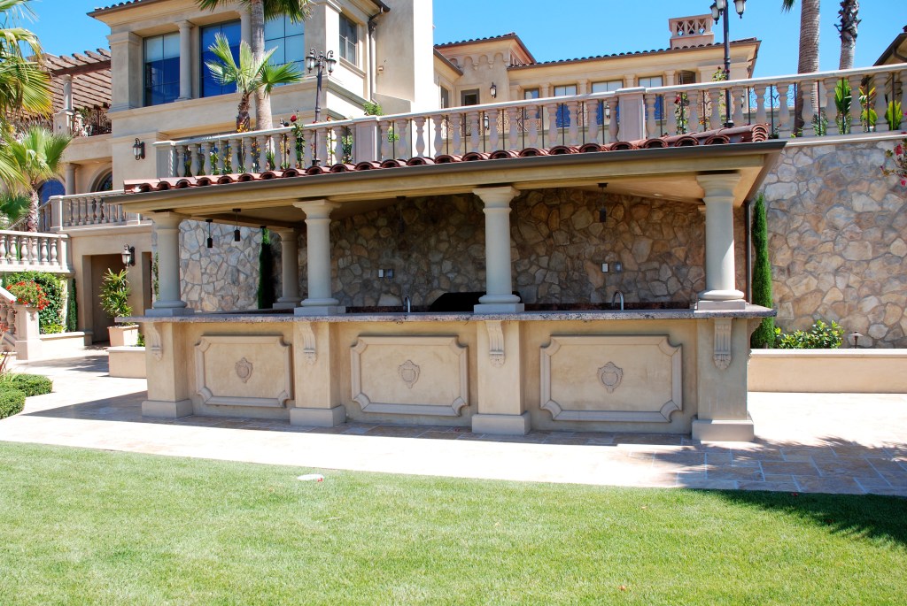 Custom exterior,  counter top, pillars