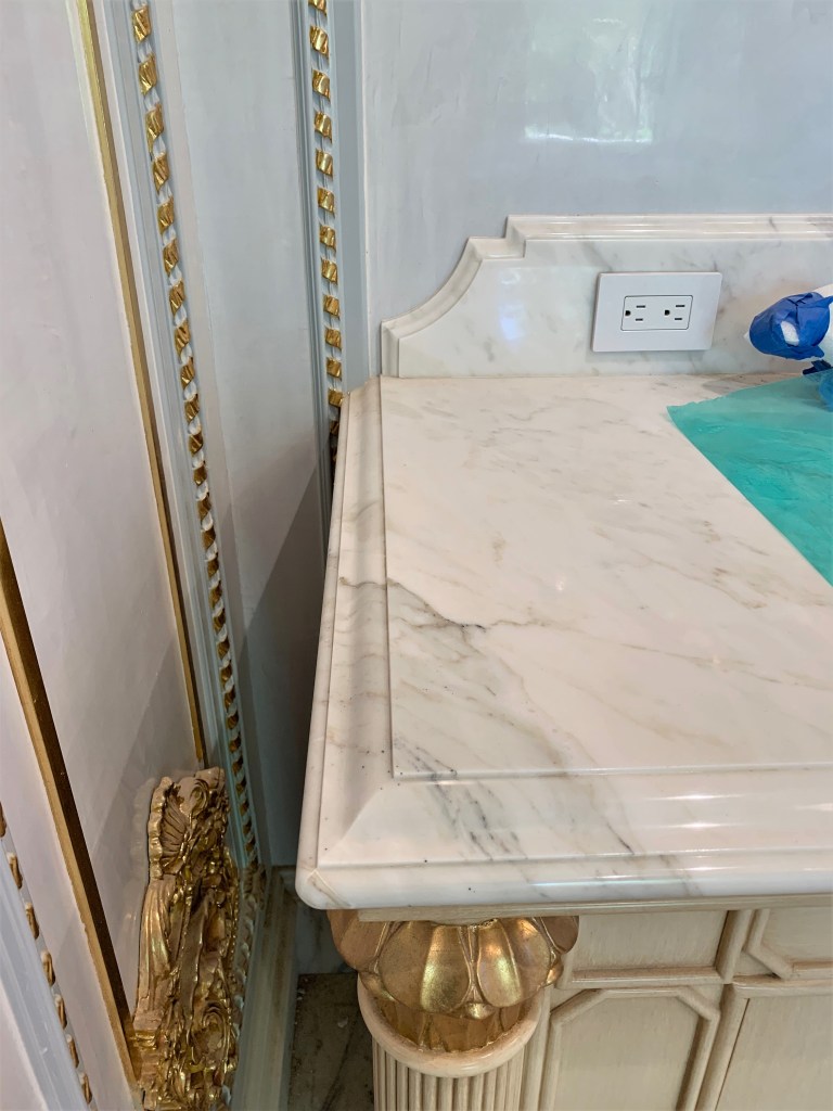 counter top and back splash edge detail