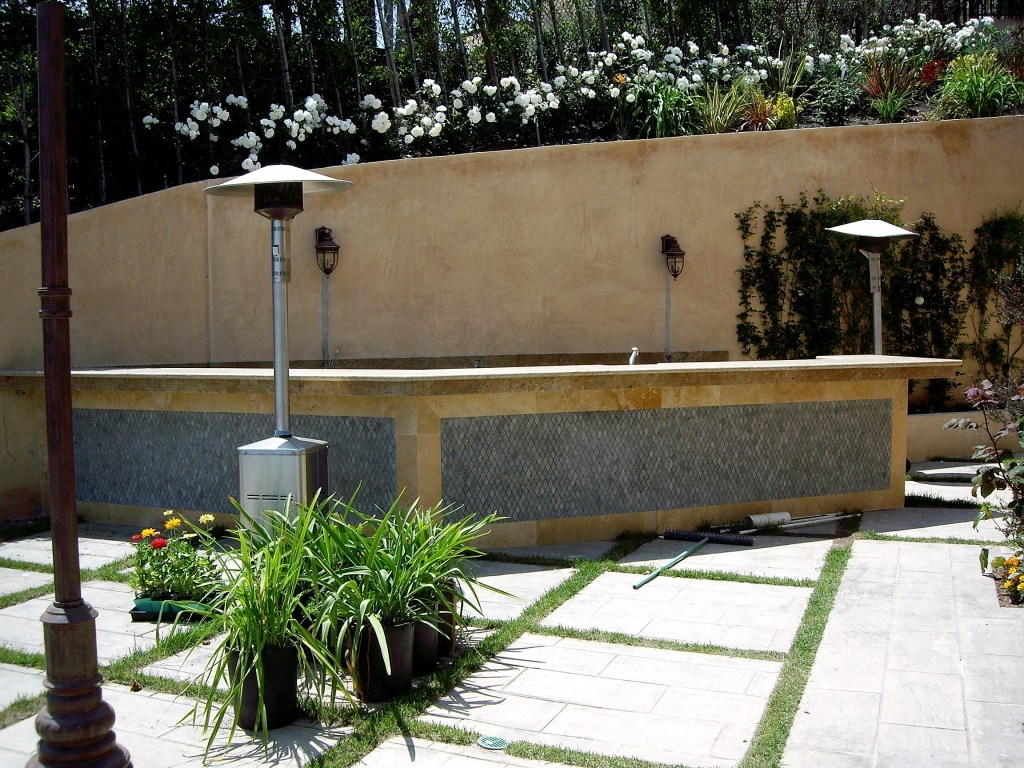 exterior design,. grill and bar, mosaic 