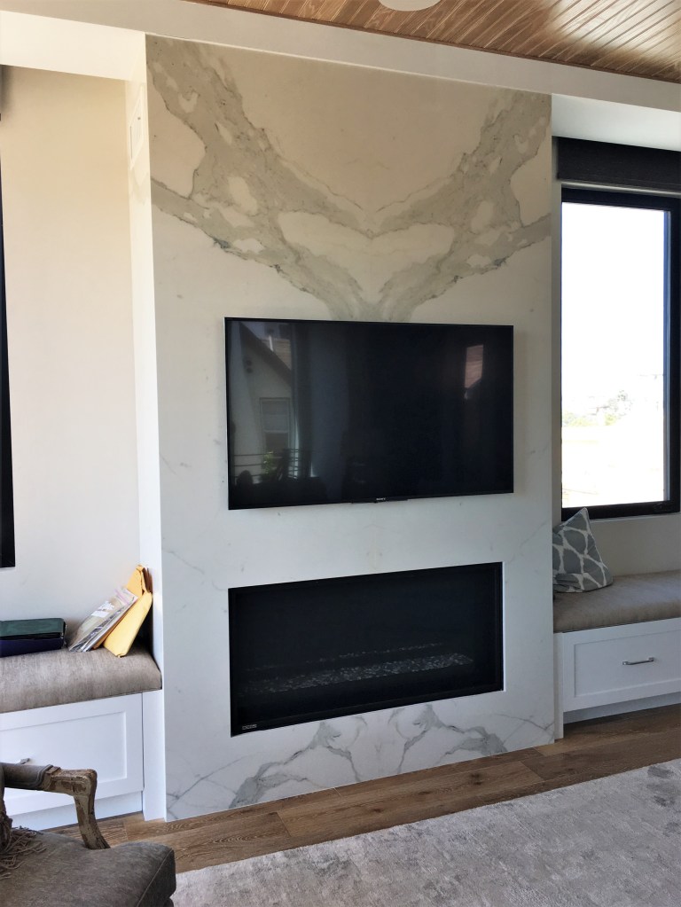 fireplace, natural stone, slab