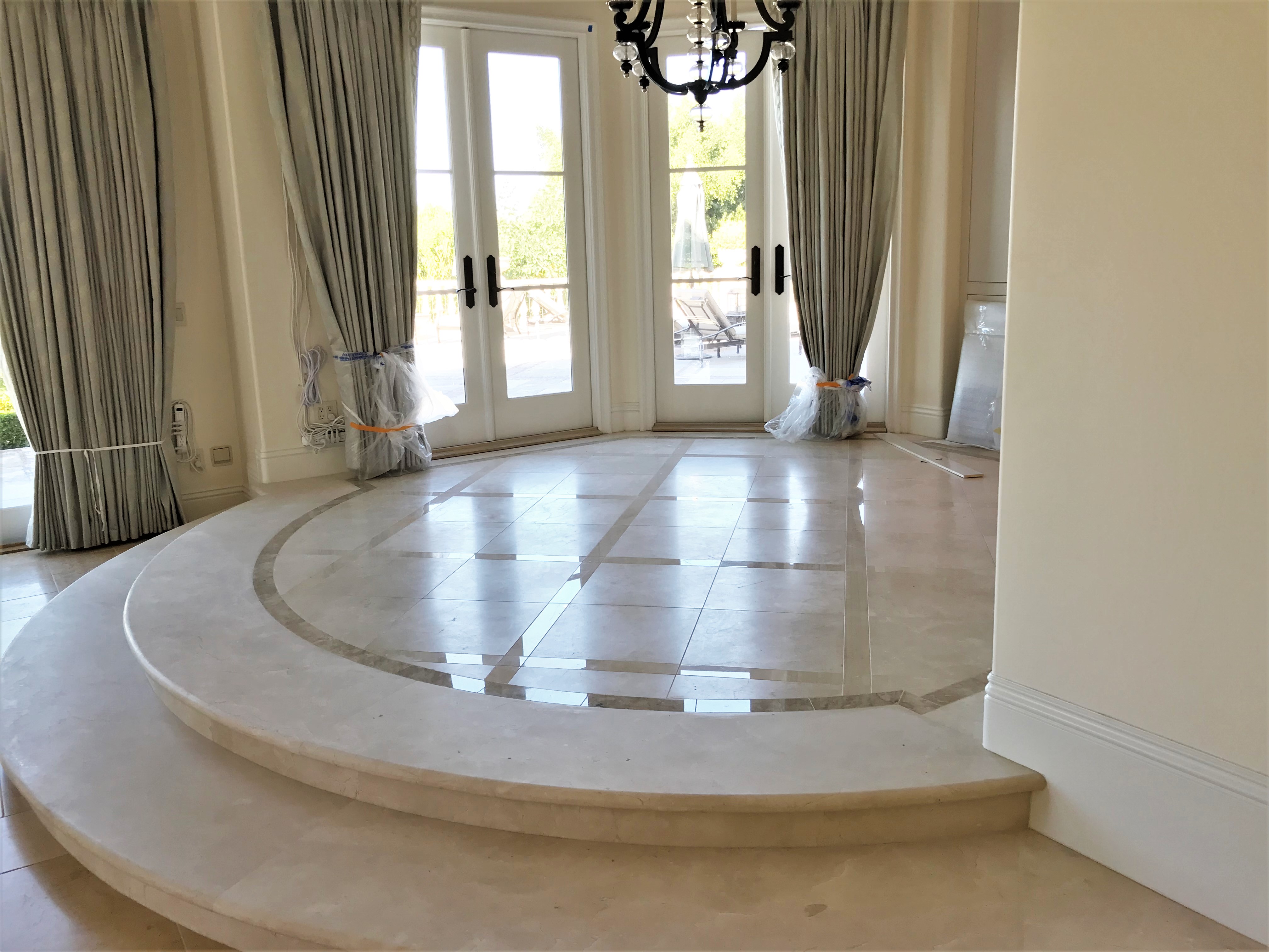 natural stone, floor, steps, custom work, mosaic